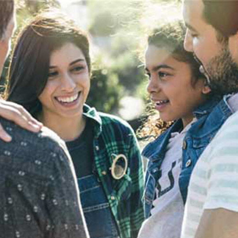 Family smiling